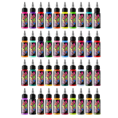 40 Bottle Color Set - Vibrant Tattoo Ink